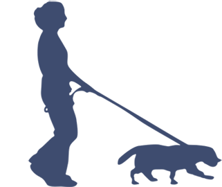 cartoon-person and dog