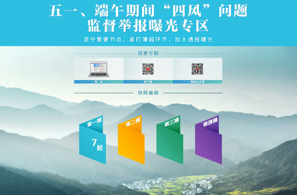 中央纪委国家监委网站推出“五一、端午期间‘四风’问题监督举报曝光专区”