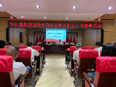 市、区党史学习教育宣讲团讲师、市委党校路云辉教授为全区纪检监察干部作“党的百年历史与道路抉择”的专题授课。