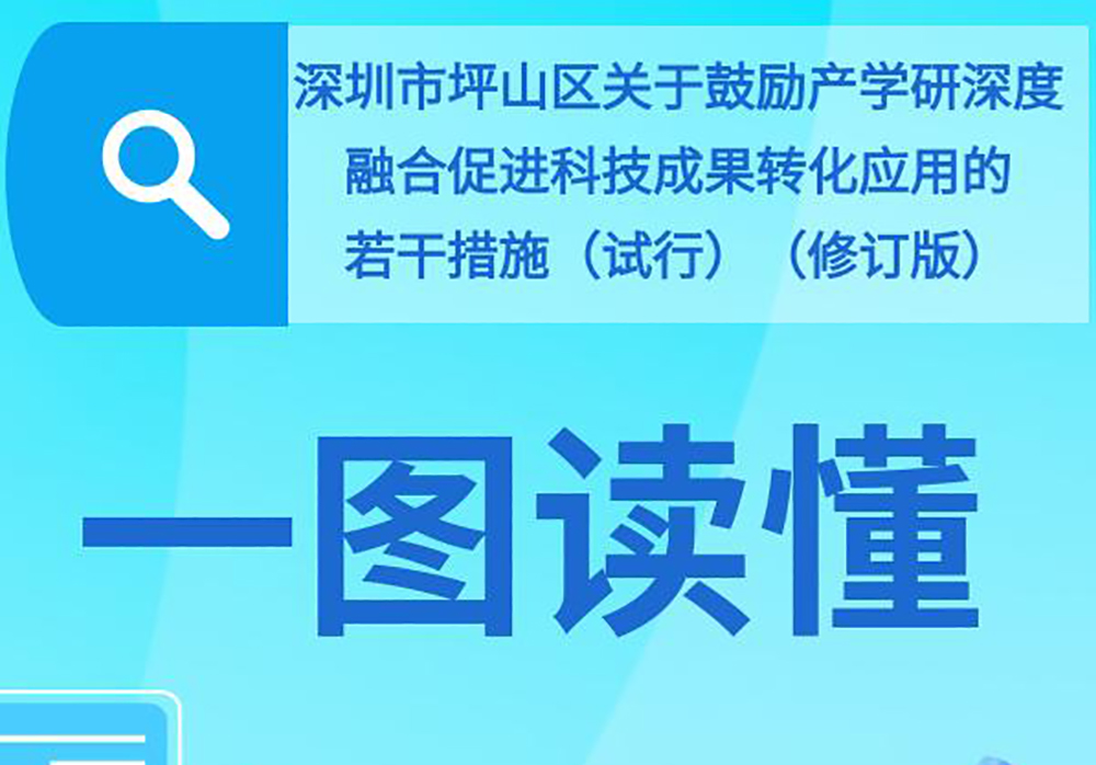 一图读懂 |《深圳市坪山区关于鼓励产学研深度融合促进科技成果转化应用的若干措施（试行）（修订版）》