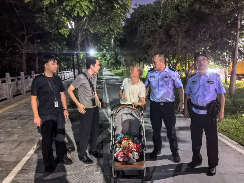民警找到失联老人 民警找到失联老人