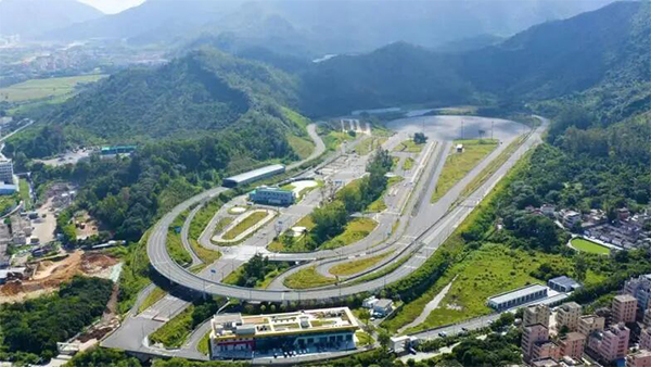 An aerial view of the Bay Area Intelligent Connected Test Field in Pingshan District.