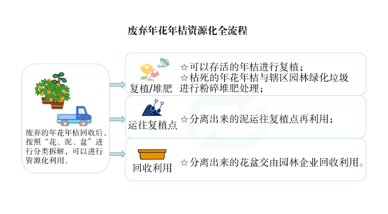 废弃年花年桔资源化全流程图